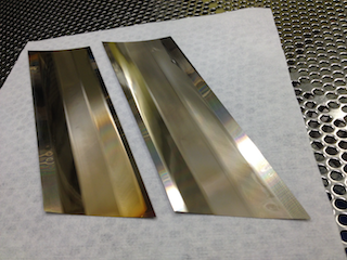 Roller-embossing shims, frontside